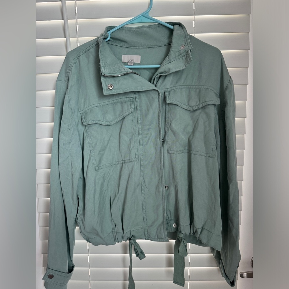 LOFT GREENISH BLUE JACKET SIZE MEDIUM